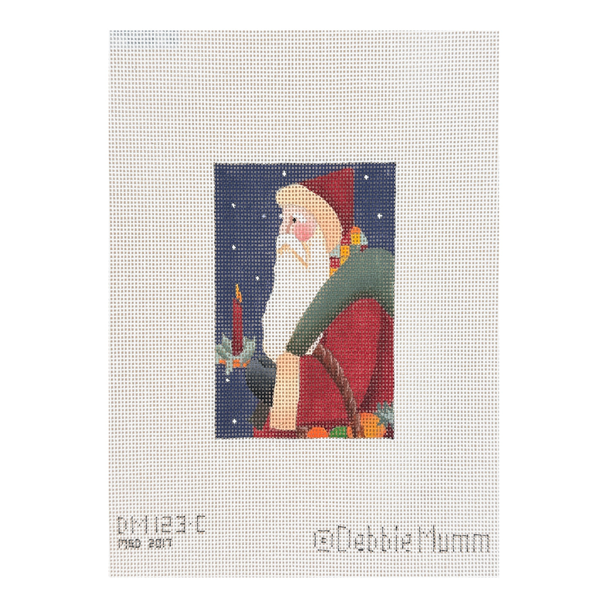 Melissa Shirley Designs Debbie Mumm Candle Santa Needlepoint Canvas