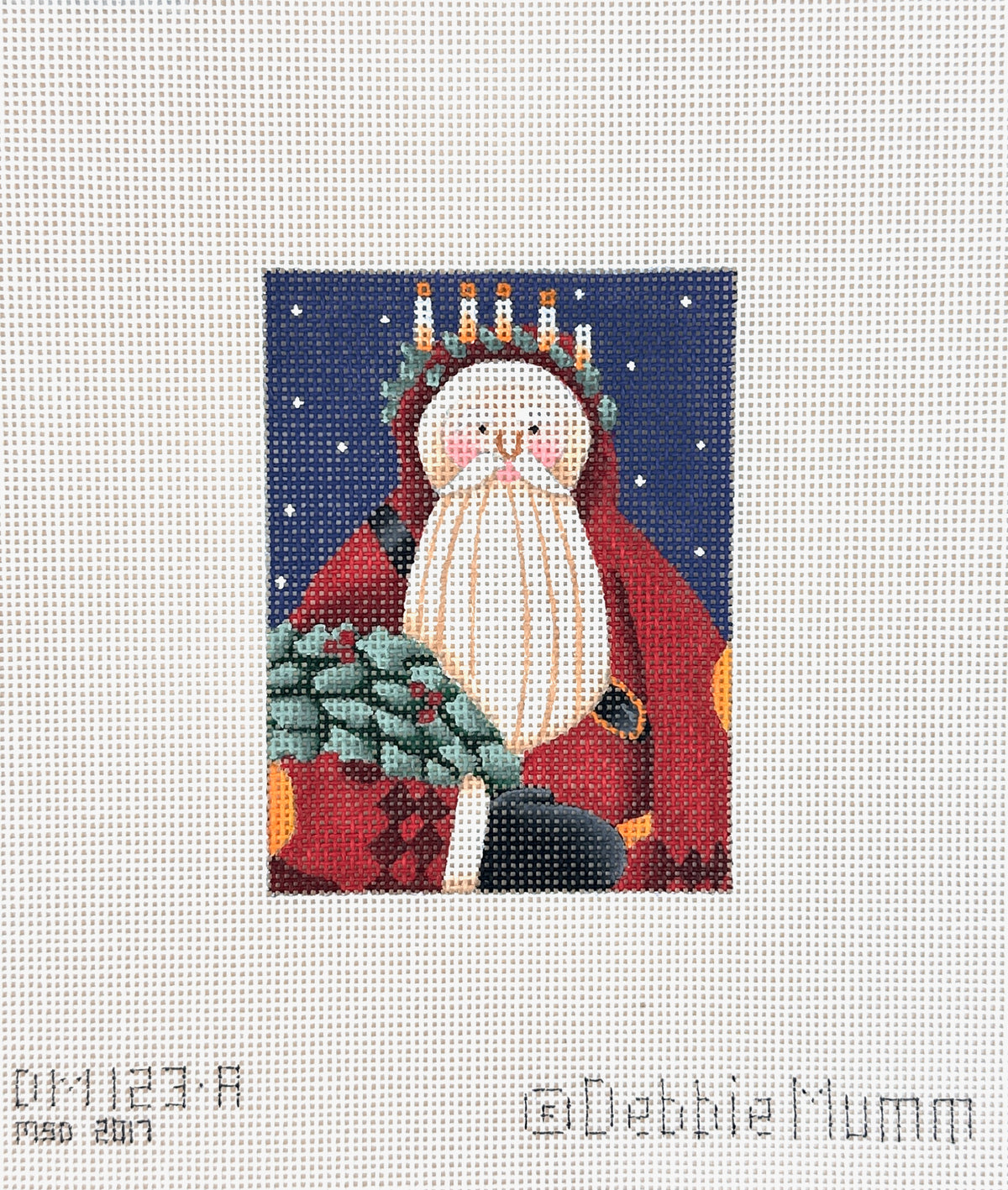 Melissa Shirley Designs Debbie Mumm Candlelight Santa Needlepoint Canvas