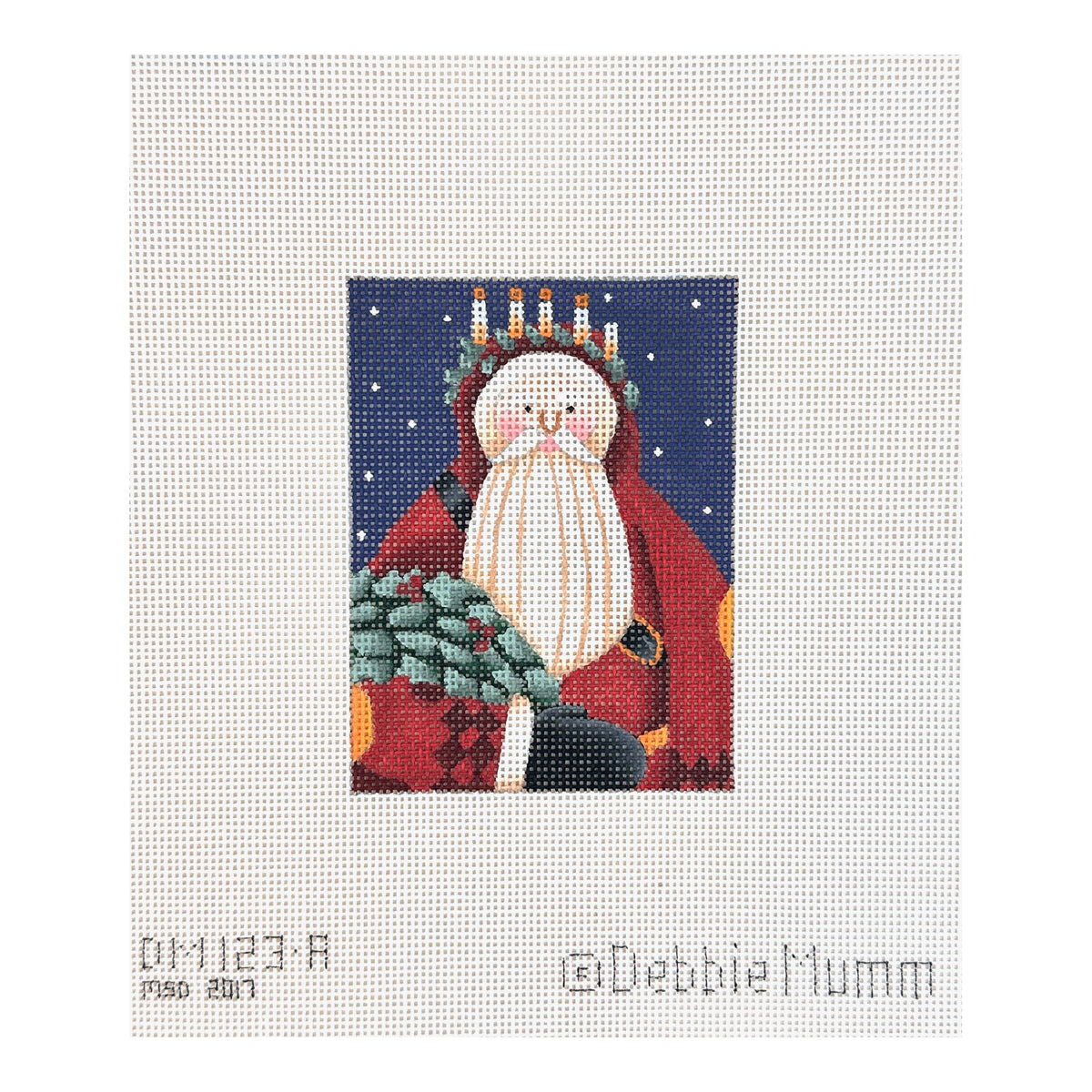 Melissa Shirley Designs Debbie Mumm Candlelight Santa Needlepoint Canvas