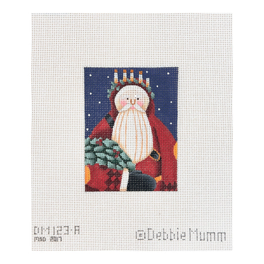 Melissa Shirley Designs Debbie Mumm Candlelight Santa Needlepoint Canvas