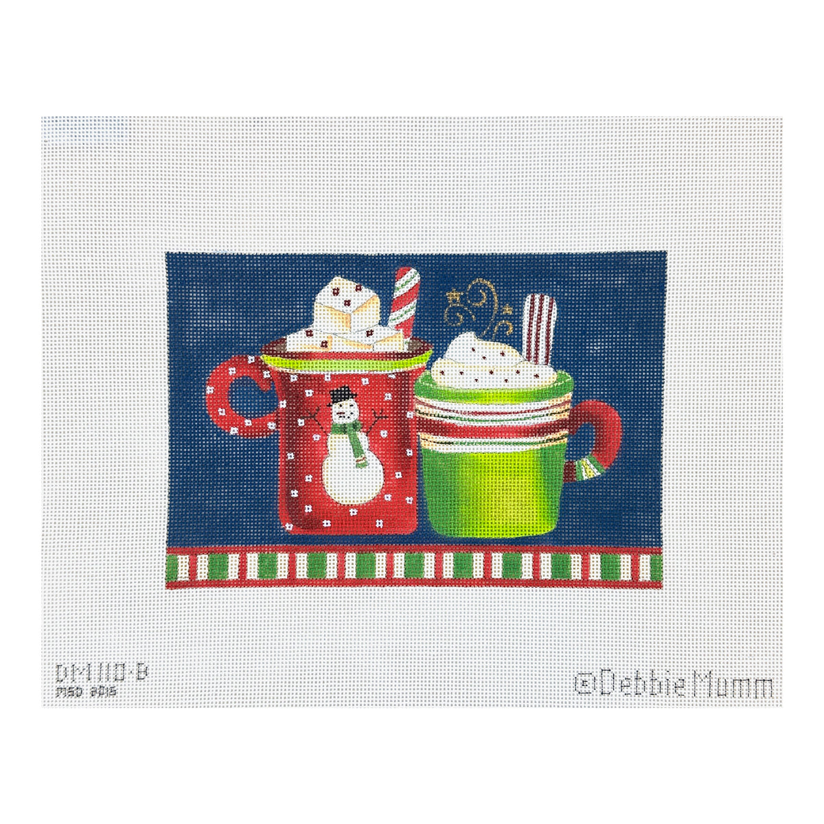 Melissa Shirley Designs Debbie Mumm Snowman Cocoa Cups Needlepoint Canvas