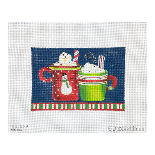 Melissa Shirley Designs Debbie Mumm Snowman Cocoa Cups Needlepoint Canvas