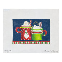Melissa Shirley Designs Debbie Mumm Snowman Cocoa Cups Needlepoint Canvas