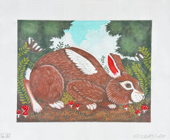Melissa Shirley Designs Elizabeth Foster Angel Rabbit Needlepoint Canvas