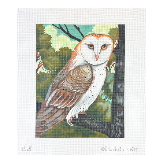 Melissa Shirley Designs Elizabeth Foster Owl Needlepoint Canvas