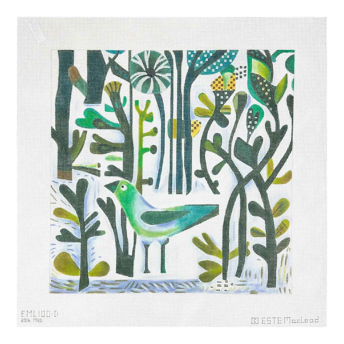 Melissa Shirley Designs Este MacLeod Winter Bird Needlepoint Canvas