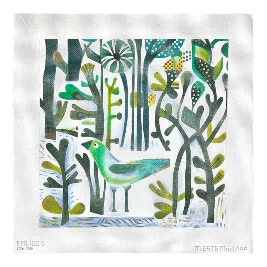 Melissa Shirley Designs Este MacLeod Winter Bird Needlepoint Canvas