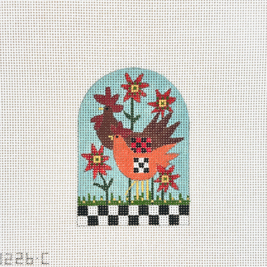 Melissa Shirley Designs Farm Ark Chickens Needlepoint Canvas