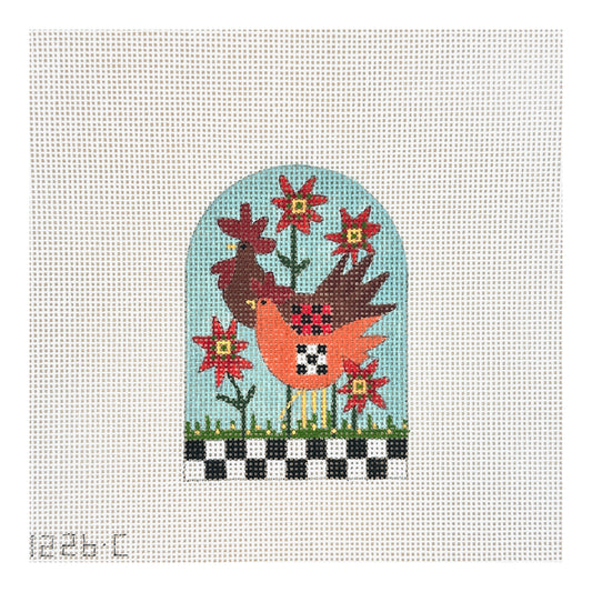 Melissa Shirley Designs Farm Ark Chickens Needlepoint Canvas