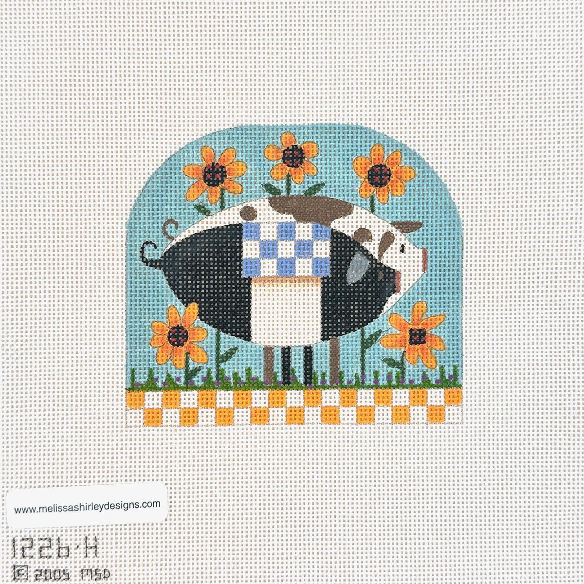Melissa Shirley Designs Farm Ark Pigs Needlepoint Canvas