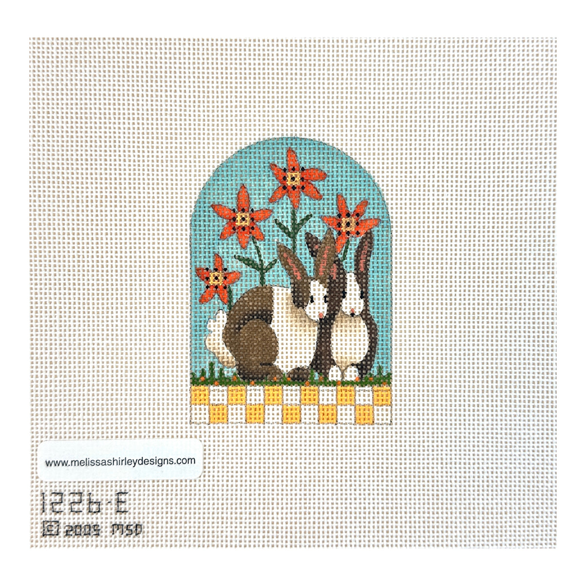Melissa Shirley Designs Farm Ark Rabbits Needlepoint Canvas