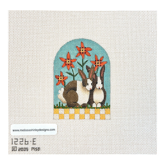 Melissa Shirley Designs Farm Ark Rabbits Needlepoint Canvas