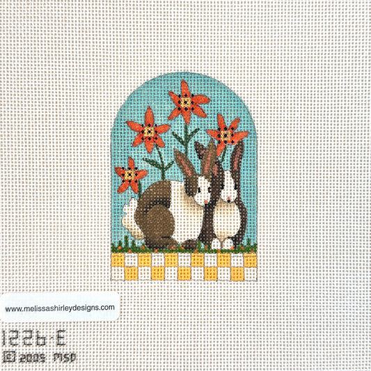 Melissa Shirley Designs Farm Ark Rabbits Needlepoint Canvas