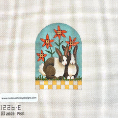 Melissa Shirley Designs Farm Ark Rabbits Needlepoint Canvas