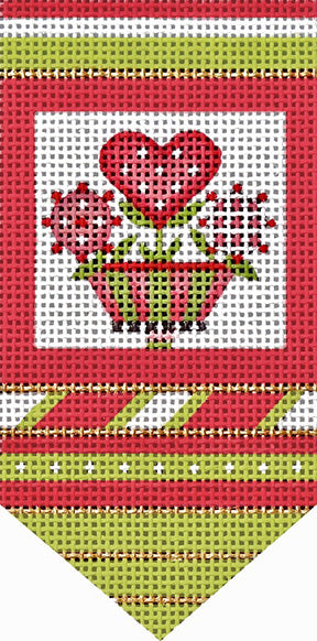 Melissa Shirley Designs Flower Pot Banner Needlepoint Canvas