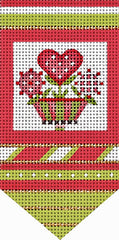 Melissa Shirley Designs Flower Pot Banner Needlepoint Canvas