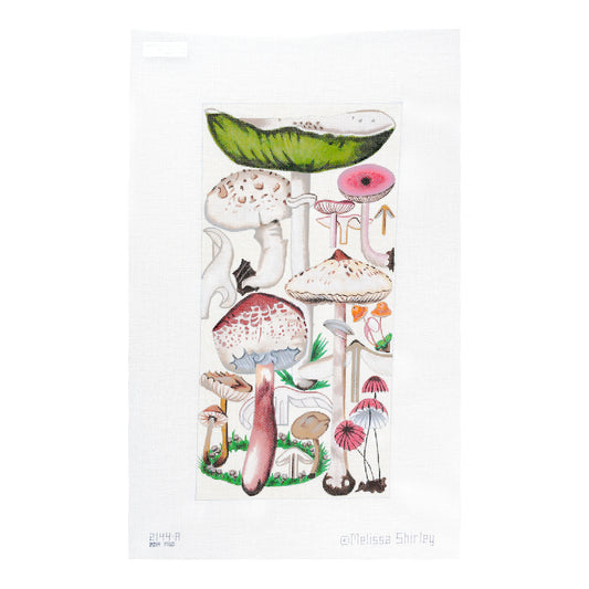 Melissa Shirley Designs Green Mushroom Needlepoint Canvas