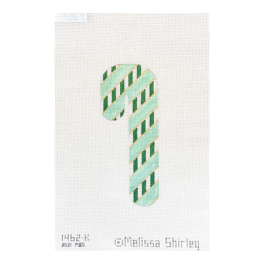 Melissa Shirley Designs Green Stripes Candy Cane Needlepoint Canvas