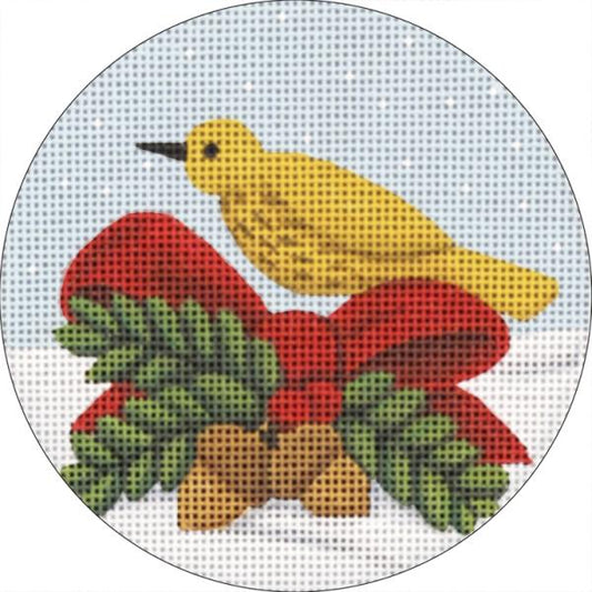 Melissa Shirley Designs Holly Bird Needlepoint Canvas