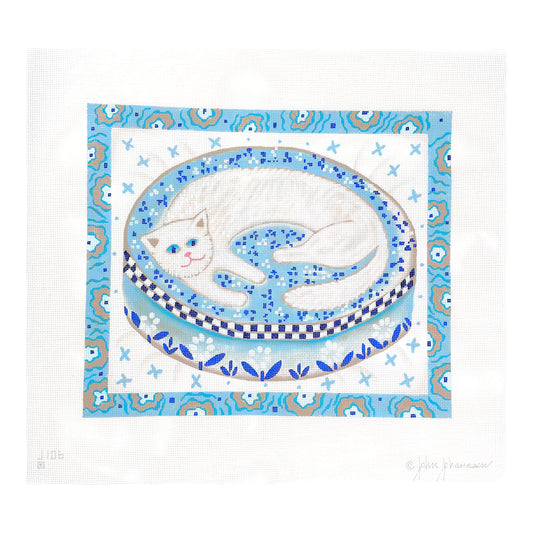 Melissa Shirley Designs John Johannsen Cat Pillow Needlepoint Canvas