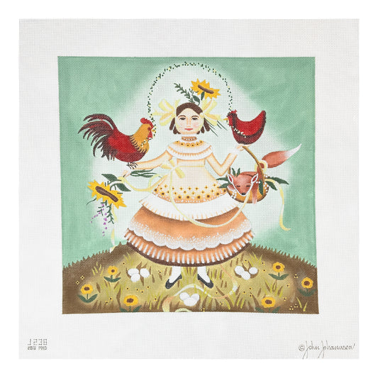 Melissa Shirley Designs John Johannsen Foxy Needlepoint Canvas
