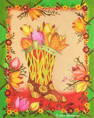 Melissa Shirley Designs John Johannsen Twiggy Boot Needlepoint Canvas