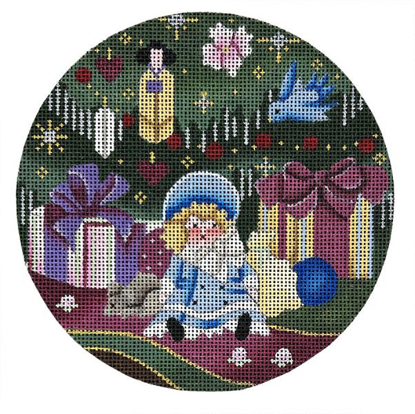 Melissa Shirley Designs Little Girl in Blue Needlepoint Canvas