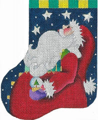 Melissa Shirley Designs Magic Santa Mini Stocking Needlepoint Canvas