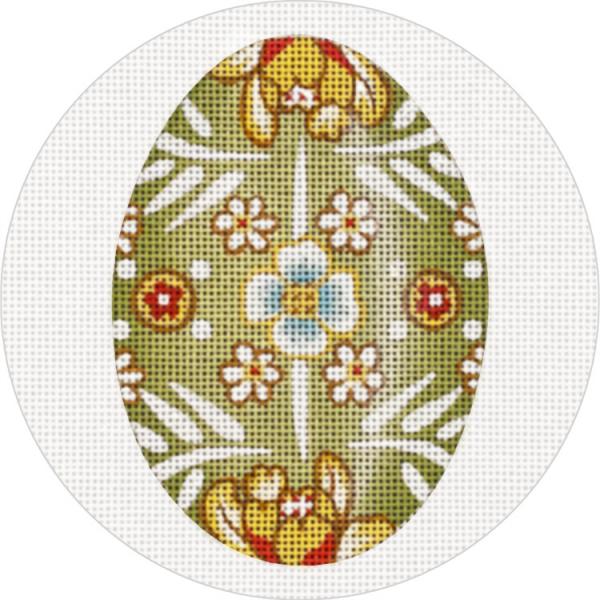 Melissa Shirley Designs Mary Lake-Thompson Green Egg Needlepoint Canvas