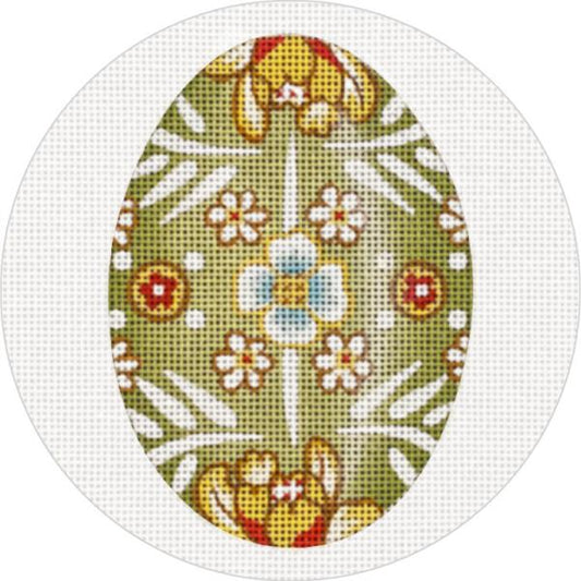 Melissa Shirley Designs Mary Lake-Thompson Green Egg Needlepoint Canvas