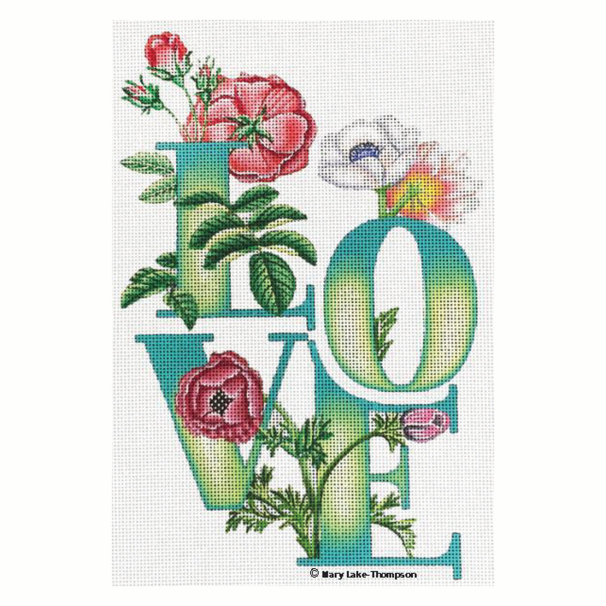 Melissa Shirley Designs Mary Lake-Thompson Love Needlepoint Canvas