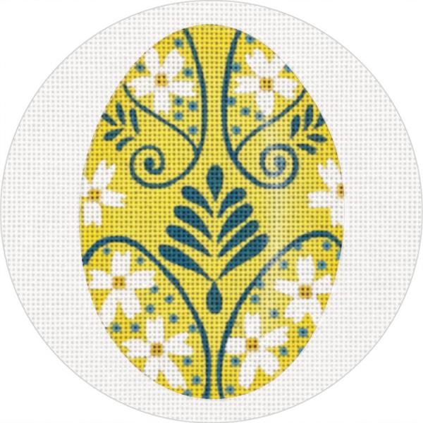 Melissa Shirley Designs Mary Lake-Thompson Mustard Egg Needlepoint Canvas