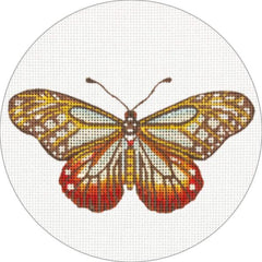 Melissa Shirley Designs Mary Lake-Thompson Red and Brown Butterfly Needlepoint Canvas