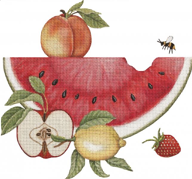 Melissa Shirley Designs Mary Lake-Thompson Watermelon Wedge Needlepoint Canvas