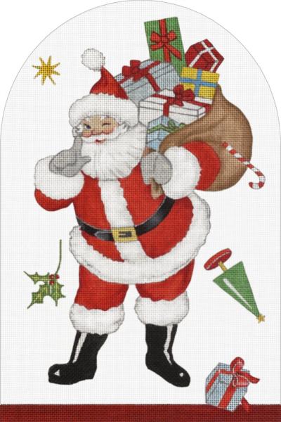 Melissa Shirley Designs Mary Lake-Thompson Winking Santa Needlepoint Canvas