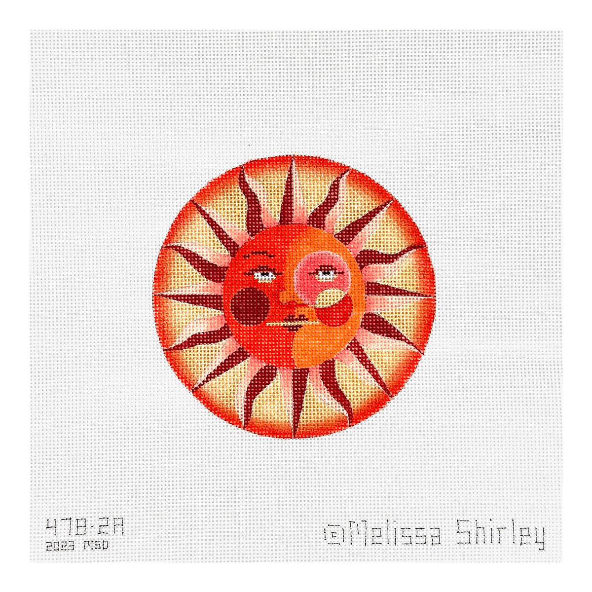 Melissa Shirley Designs Monocle Sun Needlepoint Canvas
