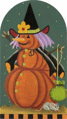 Melissa Shirley Designs Mousey Punkin Witch Needlepoint Canvas