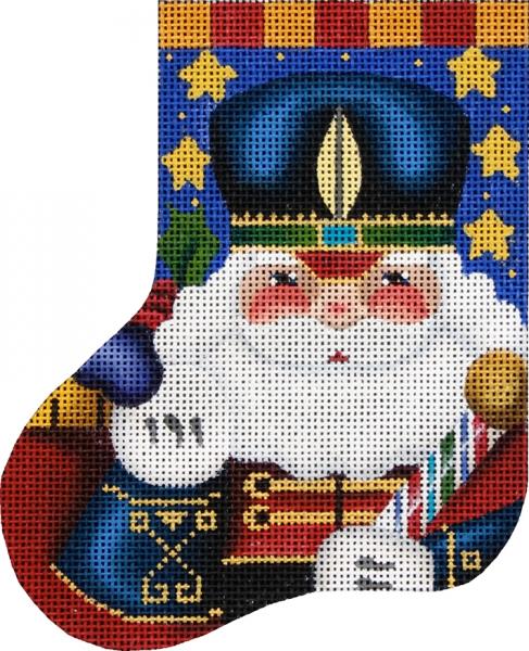Melissa Shirley Designs Music Claus Mini Stocking Needlepoint Canvas