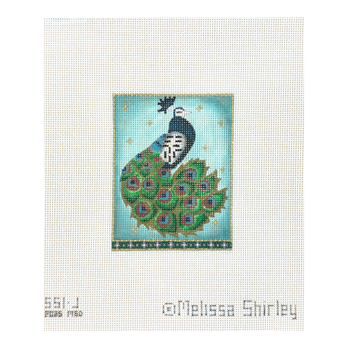 Melissa Shirley Designs Peacock Needlepoint Canvas