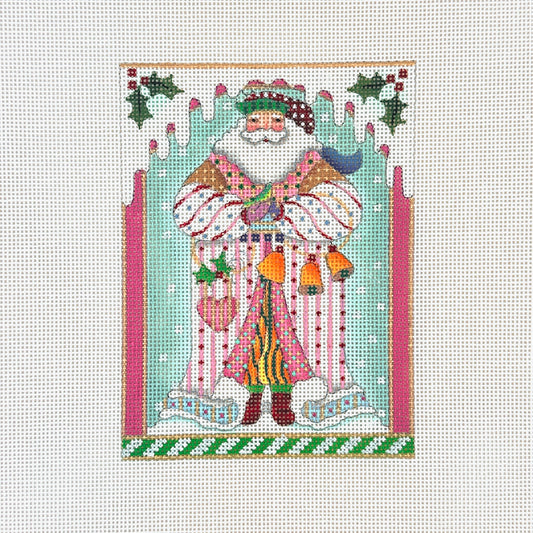 Melissa Shirley Designs Peppermint Stick Santa Needlepoint Canvas