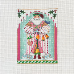 Melissa Shirley Designs Peppermint Stick Santa Needlepoint Canvas