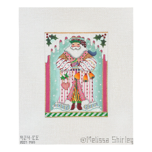 Melissa Shirley Designs Peppermint Stick Santa Needlepoint Canvas