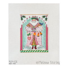 Melissa Shirley Designs Peppermint Stick Santa Needlepoint Canvas