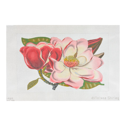 Melissa Shirley Designs Pink Magnolia Needlepoint Canvas - 13M