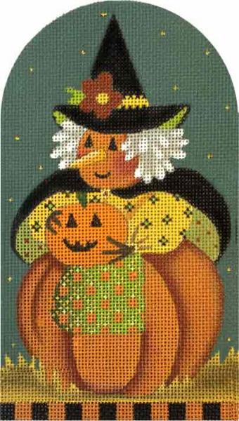 Melissa Shirley Designs Punkin and Punkin Witch Needlepoint Canvas