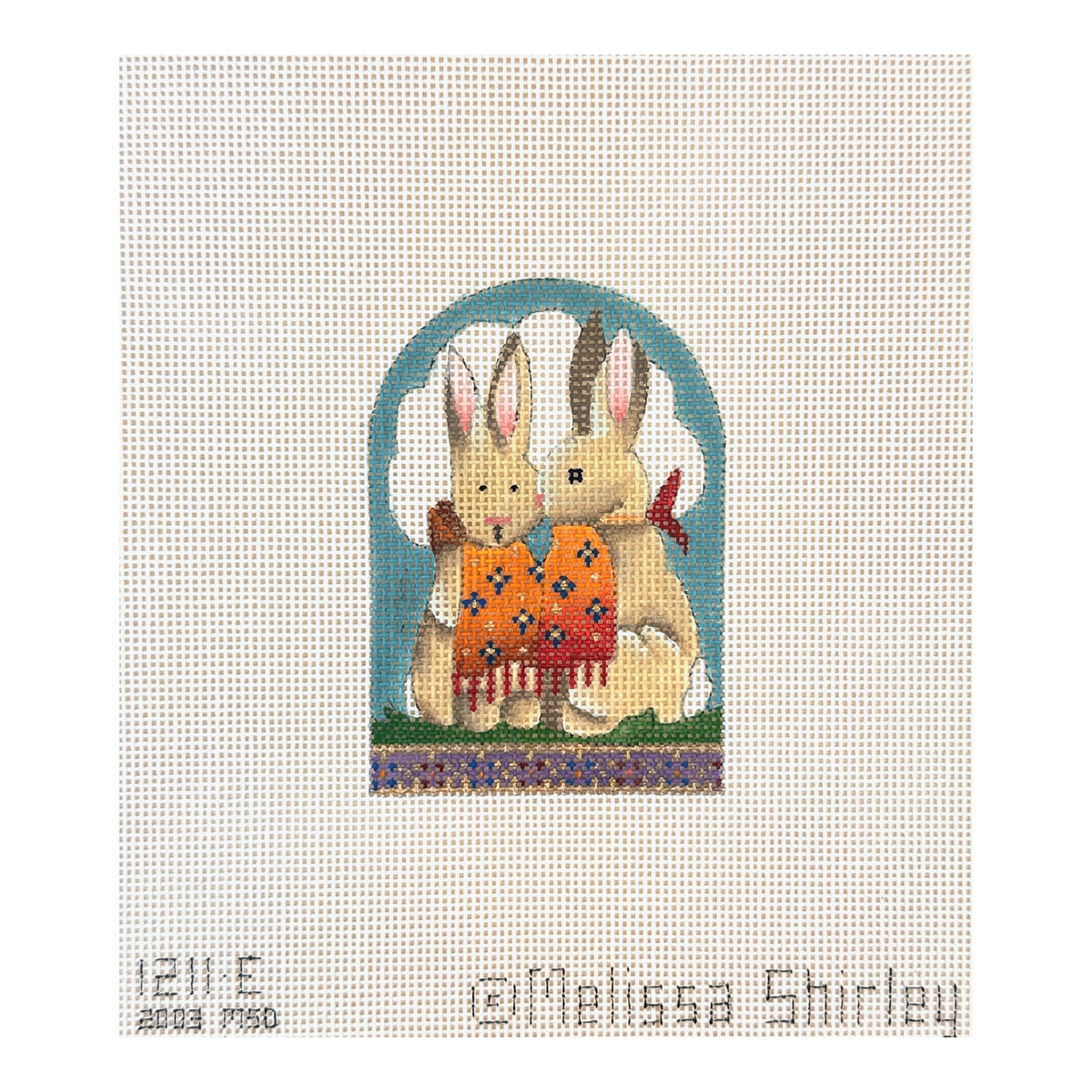 Melissa Shirley Designs Rabbits Ark Animal Needlepoint Canvas