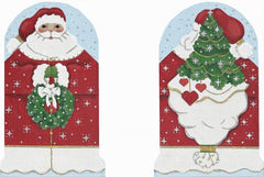 Melissa Shirley Designs Snowy Santa Two Sided Needlepoint Canvas