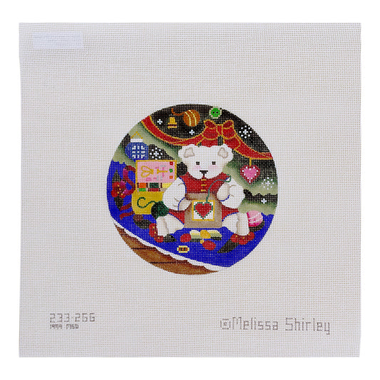 Melissa Shirley Designs Stitching Bear Needlepoint Canvas