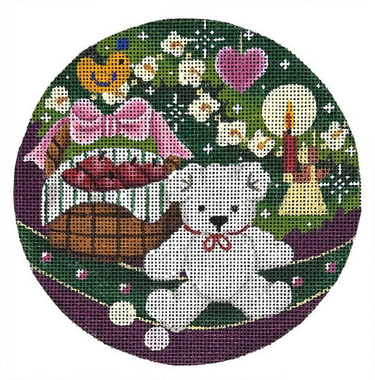 Melissa Shirley Designs Teddy Bear Needlepoint Canvas