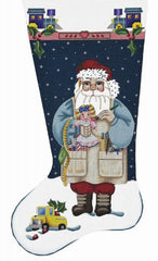 Melissa Shirley Designs Toy Maker Santa Stocking Needlepoint Canvas